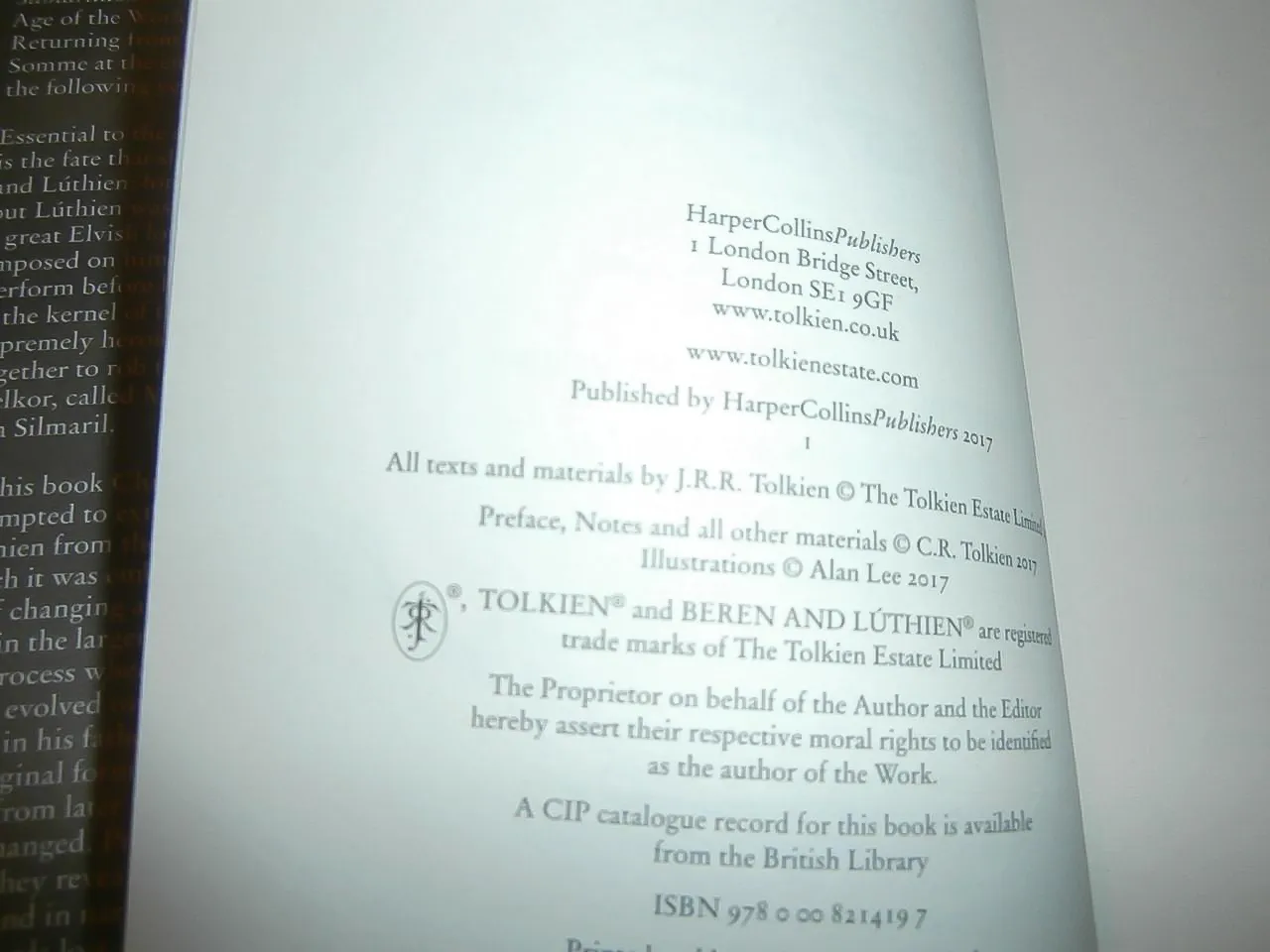 Beren and Lúthien | Édition originale