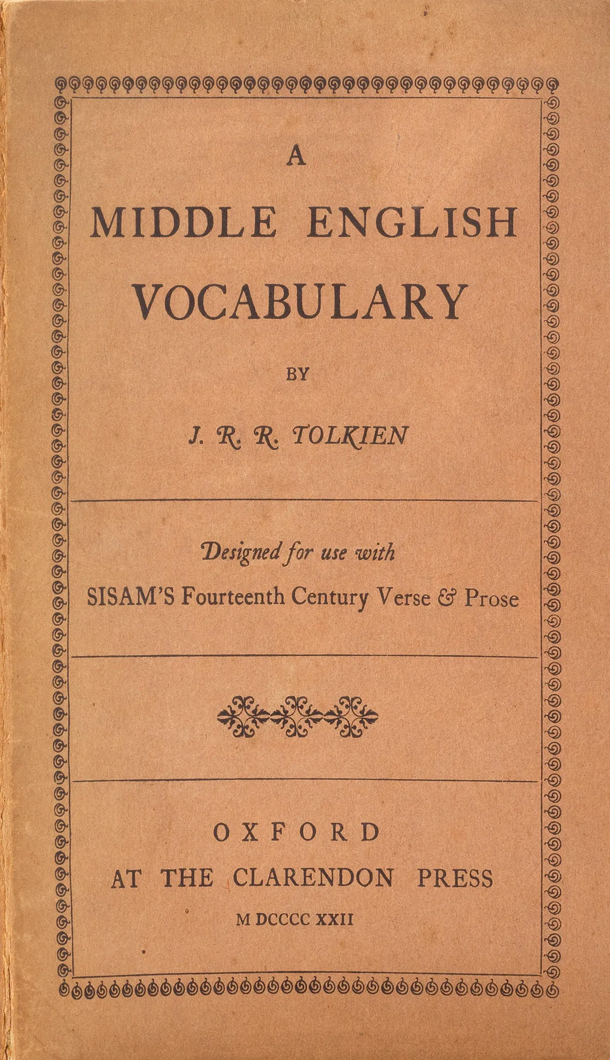 A Middle English Vocabulary | Première édition anglaise