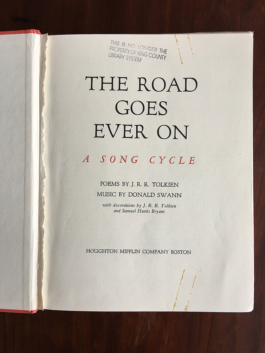 The Road Goes Ever On: A Song Cycle | Première édition anglaise chez Georges Allen and Unwin