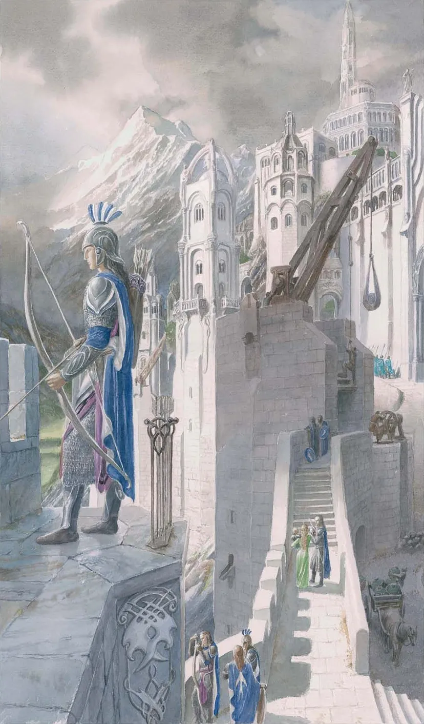 Alan Lee | La Chute de Gondolin | Turgon Strengthens the Watch