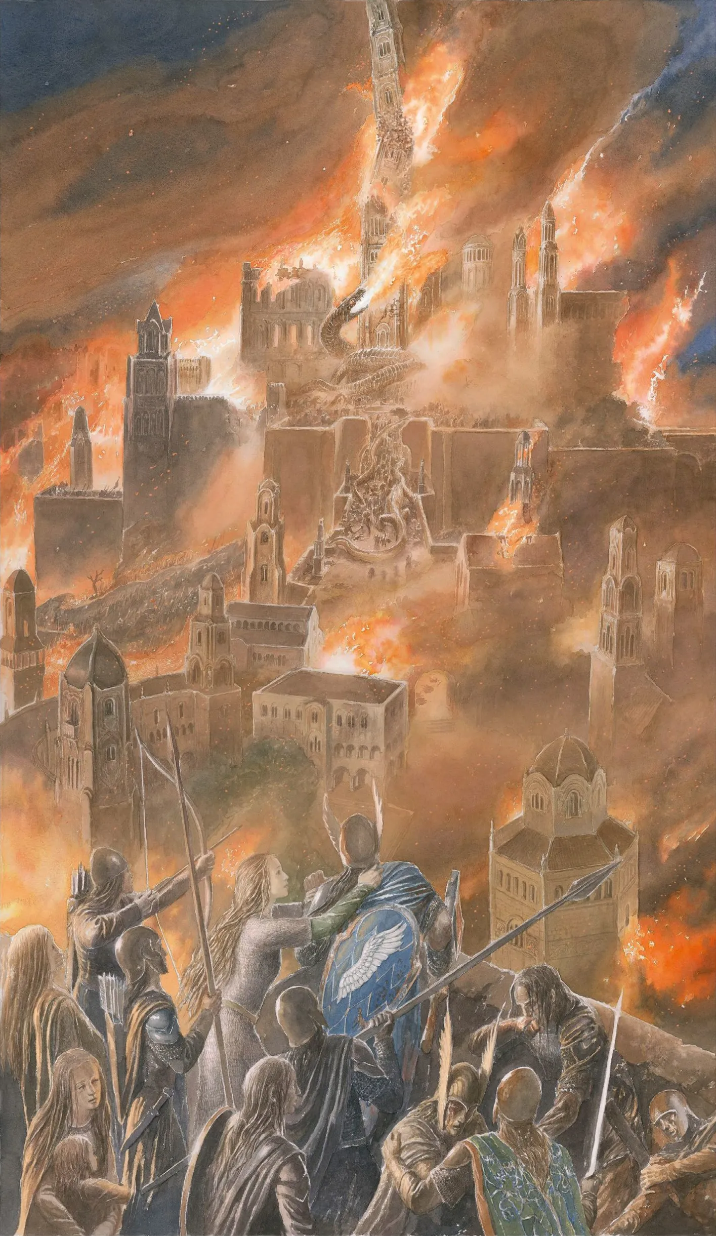 Alan Lee | La Chute de Gondolin | The King's Tower Falls