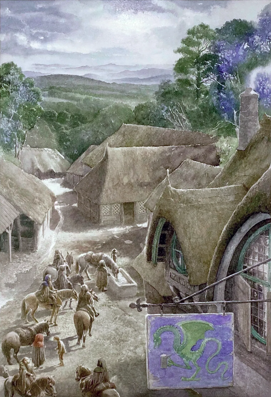 Alan Lee | Le Hobbit | The Green Dragon Inn