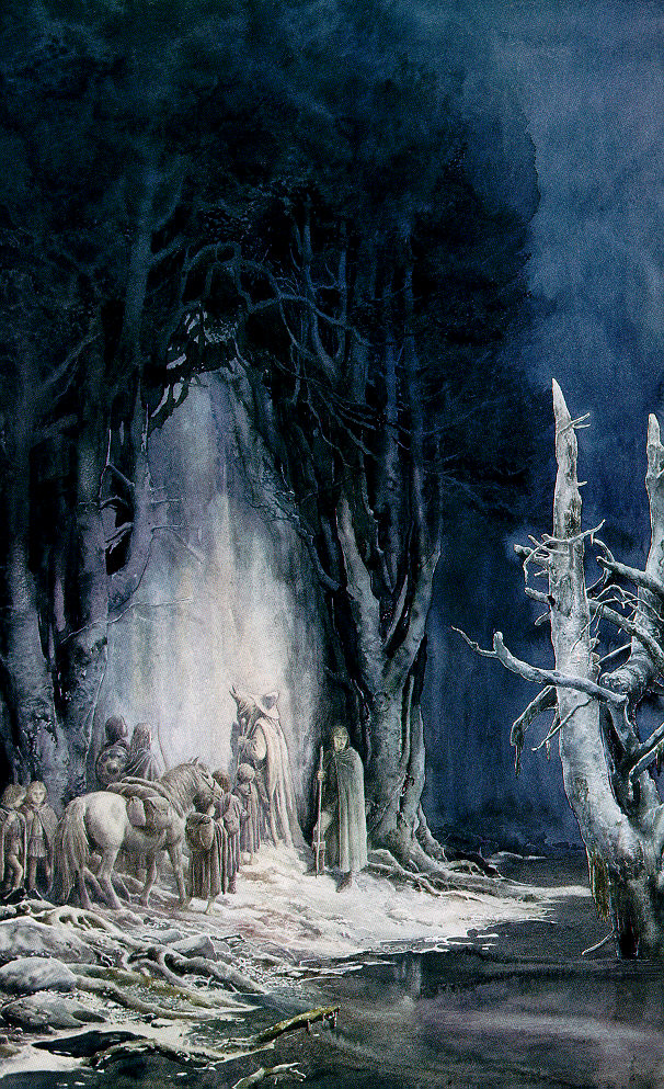 Alan Lee | Le Seigneur des Anneaux | The entrance to Moria