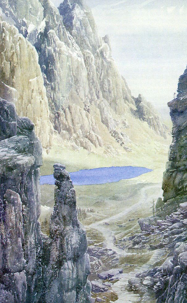 Alan Lee | Le Seigneur des Anneaux | Dimrill Stair and Mirrormere beyond