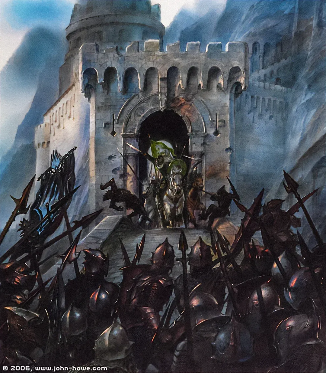 John Howe | Le Seigneur des Anneaux | The Charge of the Rohirrim at Helm's Deep