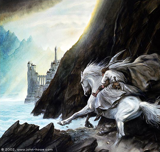 John Howe | Le Seigneur des Anneaux | Gandalf Approaches the Guarded City