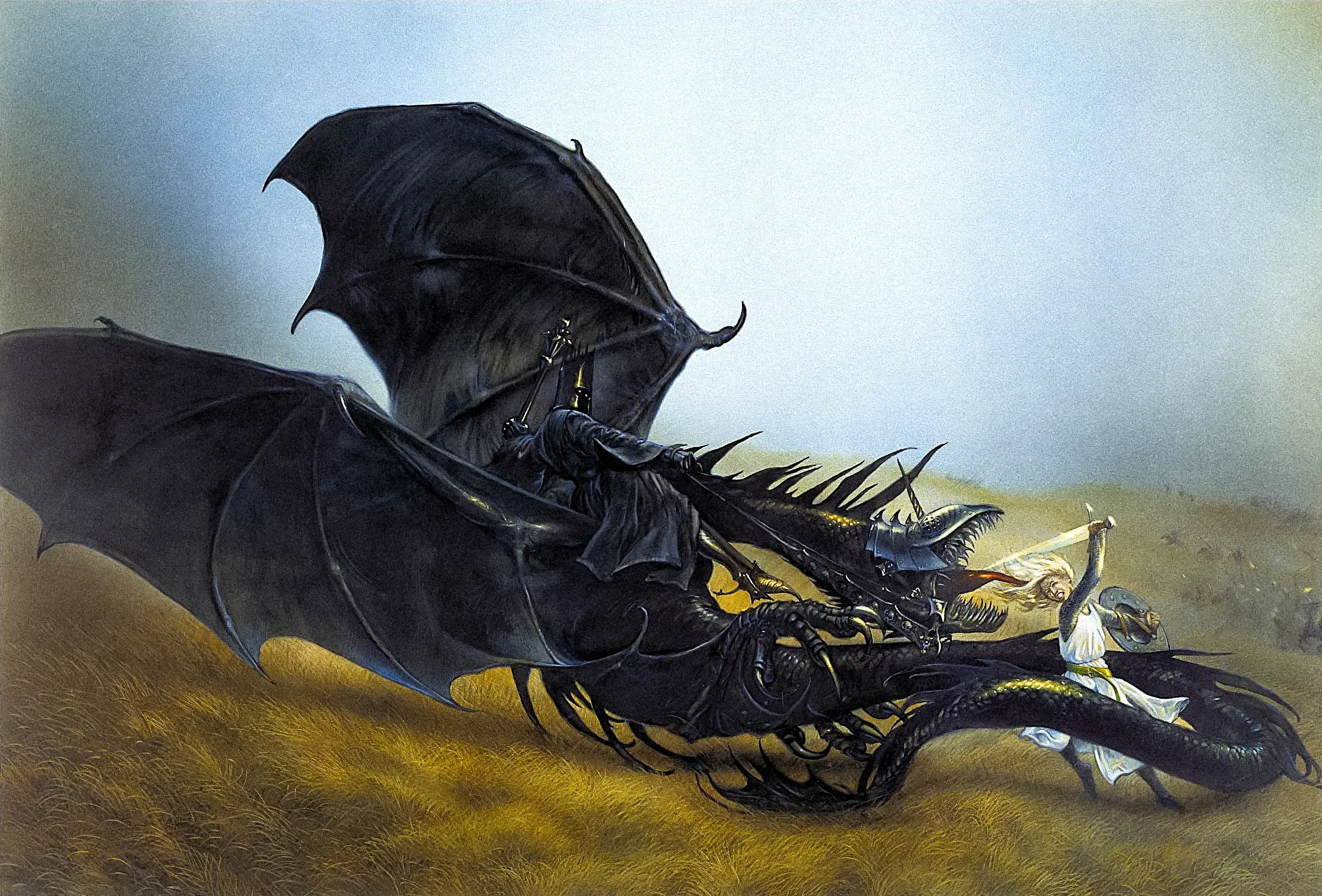 John Howe | Le Seigneur des Anneaux | Eowyn and the Nazgûl