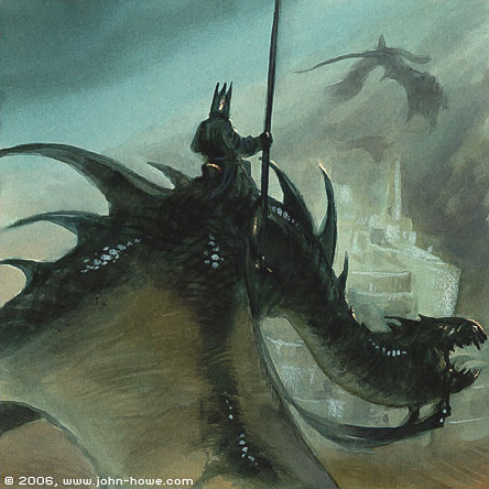 John Howe | Le Seigneur des Anneaux | Nazgul in Flight