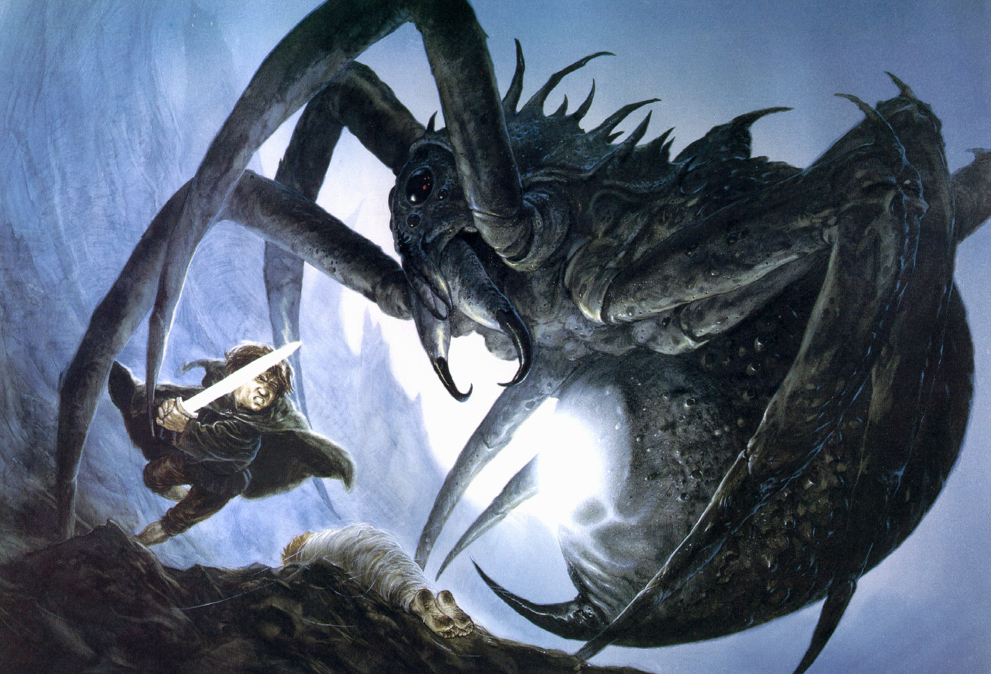 John Howe | Le Seigneur des Anneaux | Sam and Shelob