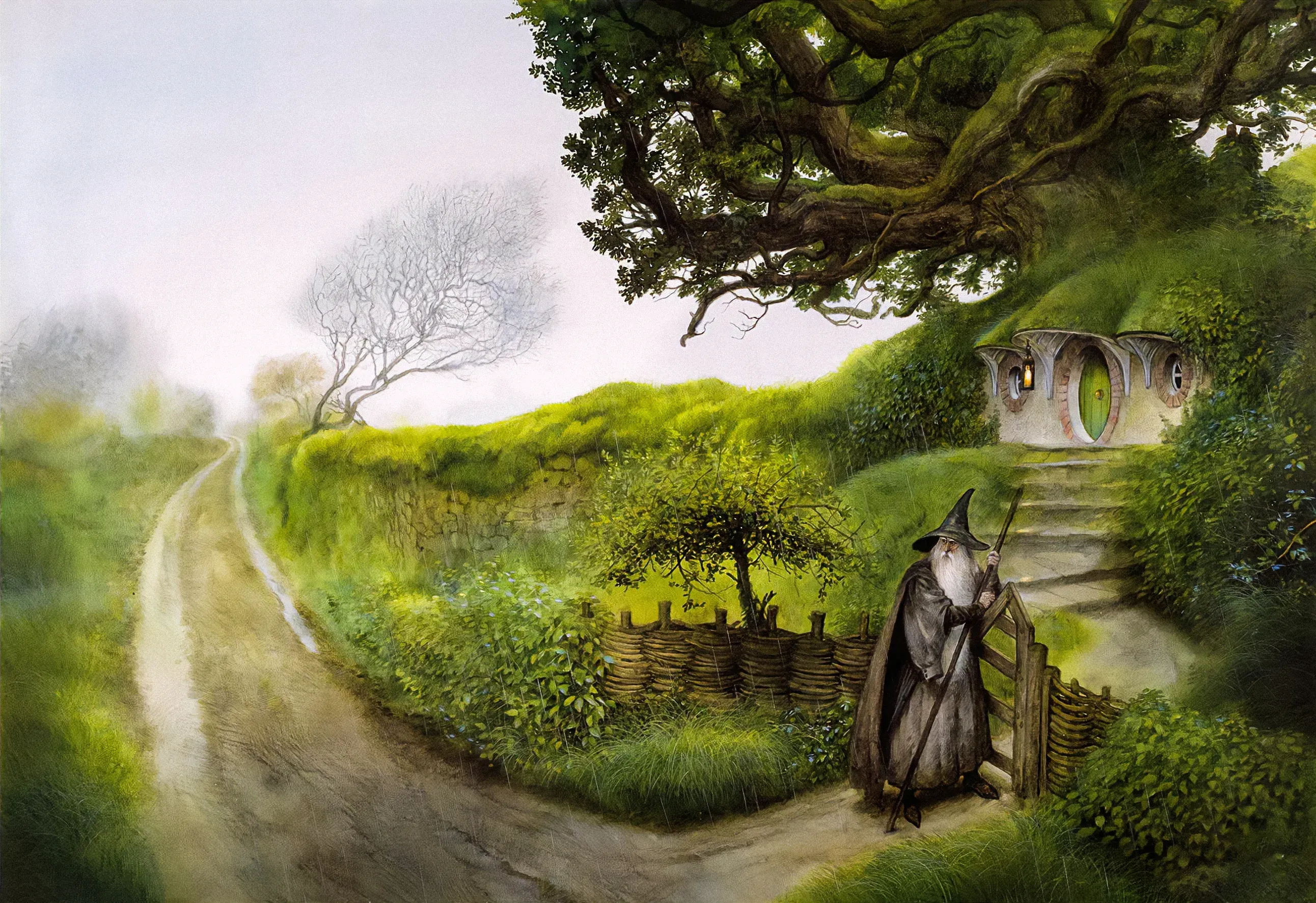 John Howe | Le Seigneur des Anneaux | Gandalf Returns to Hobbiton