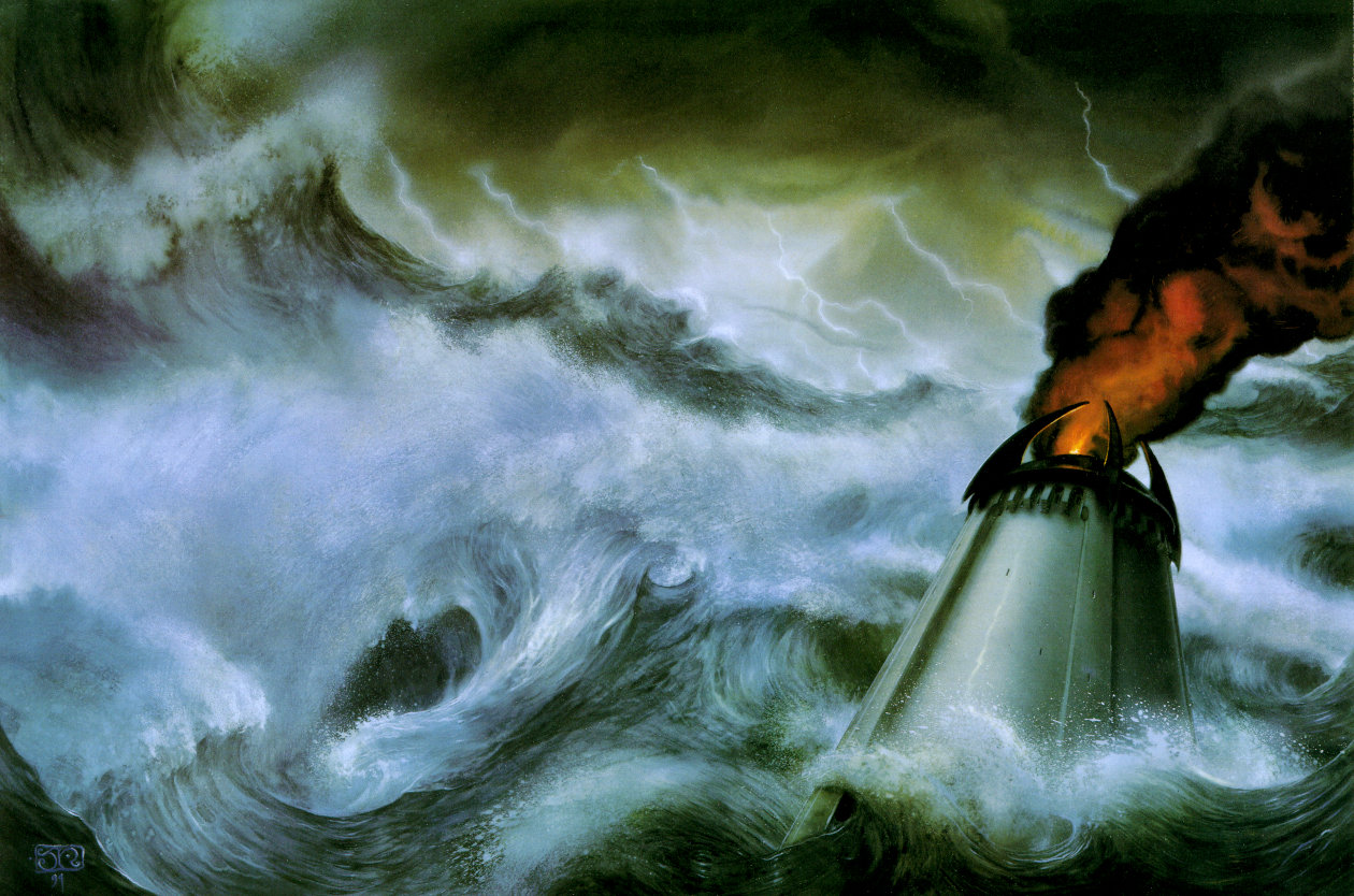 John Howe | Le Silmarillion | The Drowning of Anadûné