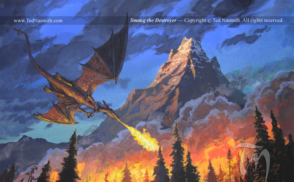 Ted Nasmith | Le Hobbit | Smaug the Destroyer