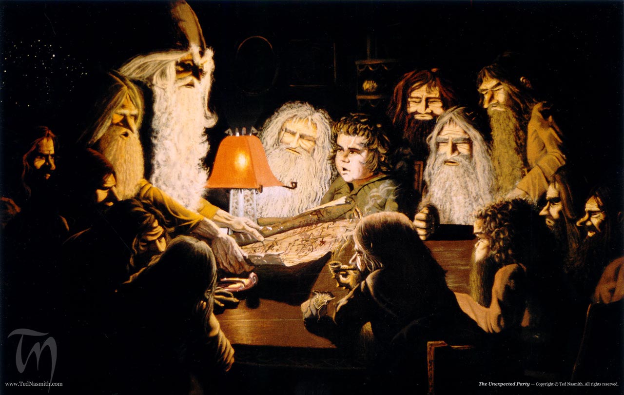 Ted Nasmith | Le Hobbit | The Unexpected Party