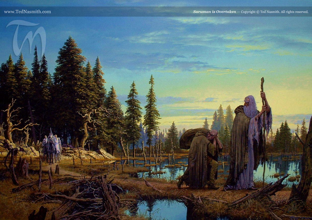 Ted Nasmith | Le Seigneur des Anneaux | Saruman is Overtaken