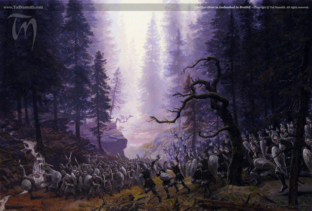 Ted Nasmith | Le Silmarillion | The Orc-Host is Ambushed in Brethil