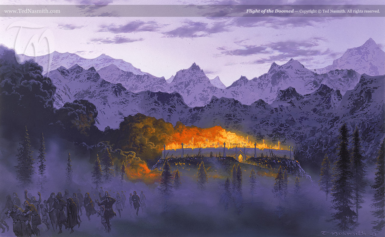 Ted Nasmith | Le Silmarillion | Flight of the Doomed