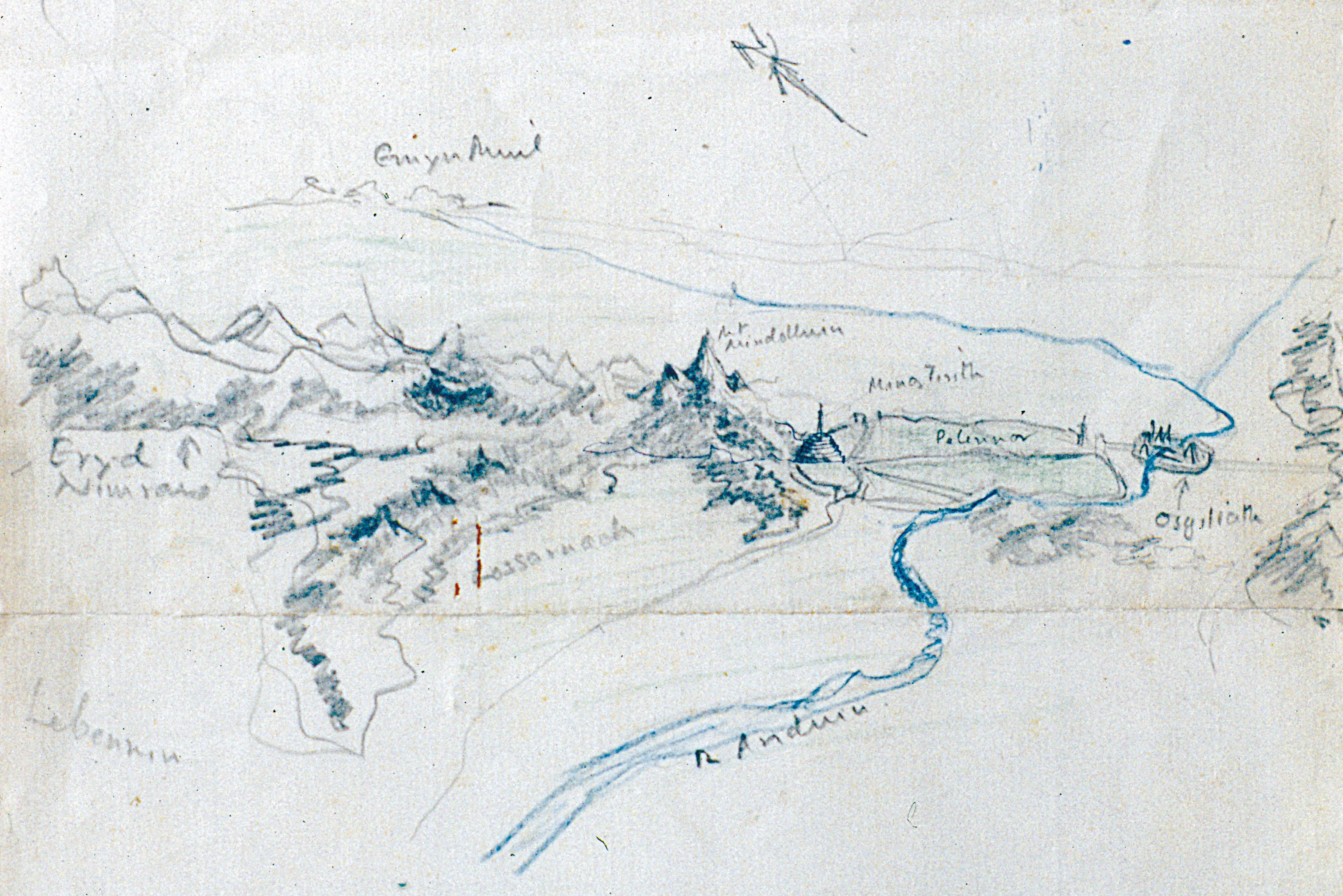Carte de Minas Tirith, par John Ronald Reuel Tolkien.