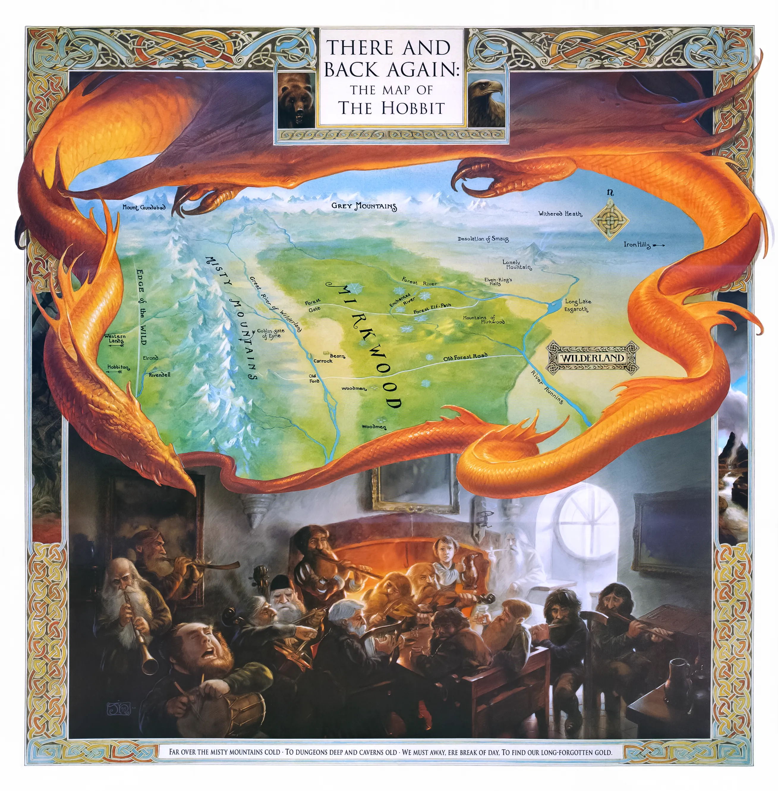 Aller et retour : La carte du Hobbit (There and back again: The map of the Hobbit), par John Howe.