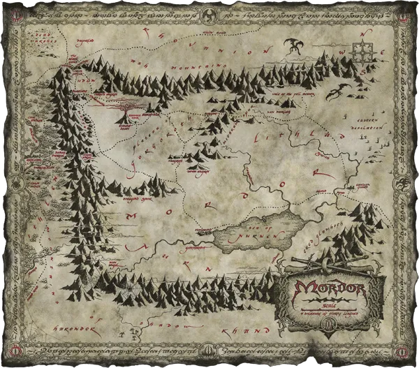 Carte du Mordor.