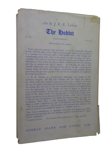 Édition originale du conte Farmer Giles of Ham, de John Ronald Reuel Tolkien. Jaquette (dos).