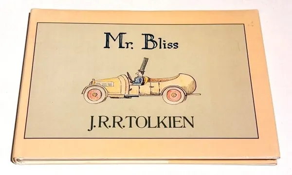 Édition originale du conte Mr. Bliss de John Ronald Reuel Tolkien. Première de couverture.