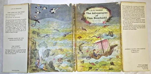 Édition originale du recueil de poèmes The Adventures of Tom Bombadil de John Ronald Reuel Tolkien. Jaquette.