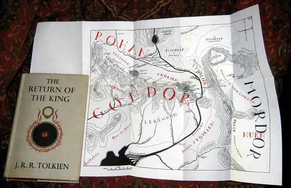 Édition originale du roman The Lord of the Rings – The Return of the King, de John Ronald Reuel Tolkien. Carte du Gondor.