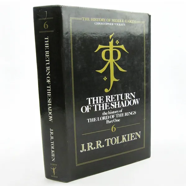 Édition originale du roman The Return of the Shadow, de John Ronald Reuel Tolkien. Jaquette (première de couverture et dos).