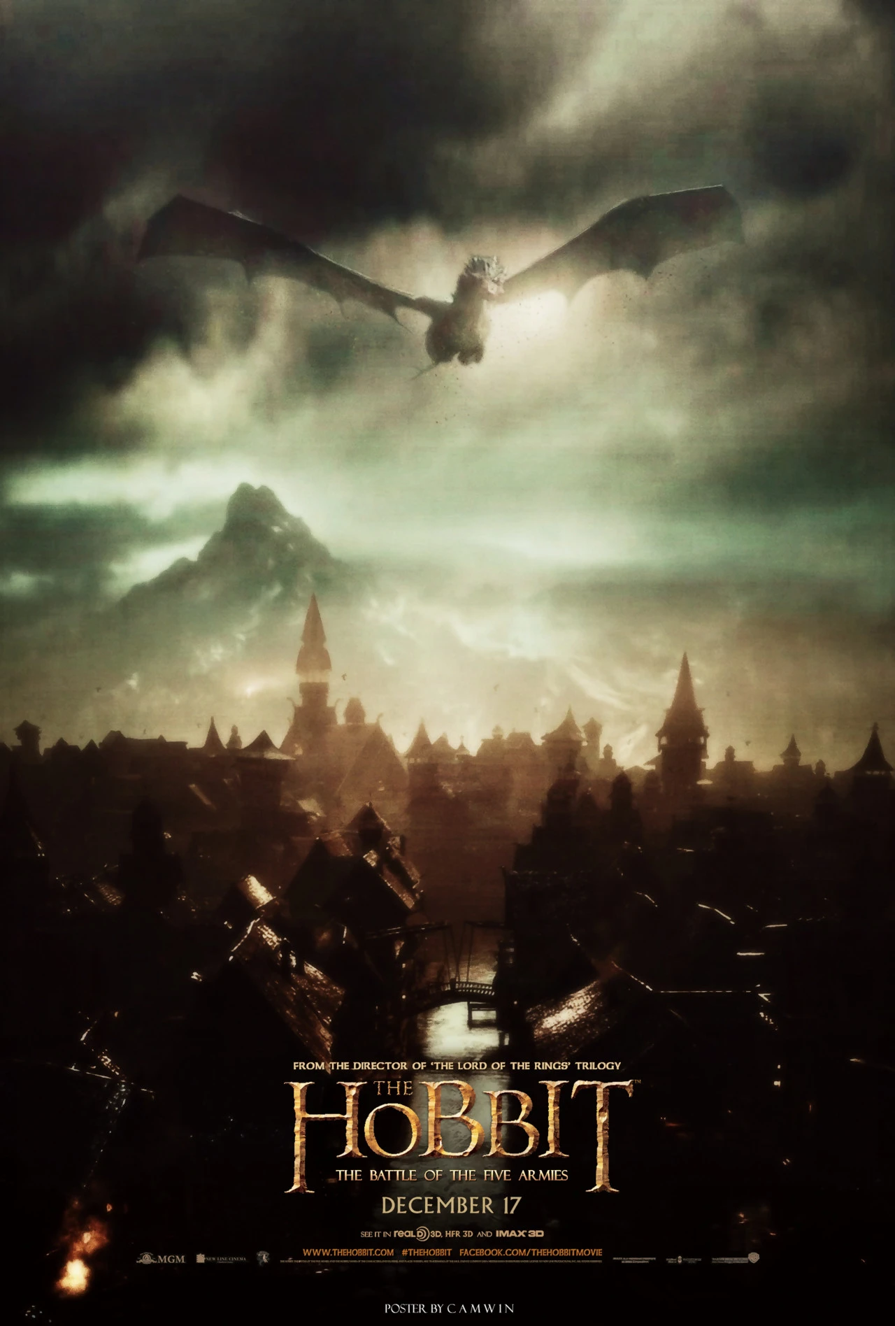 Le Hobbit – La Bataille des Cinq Armées : Affiche du film.