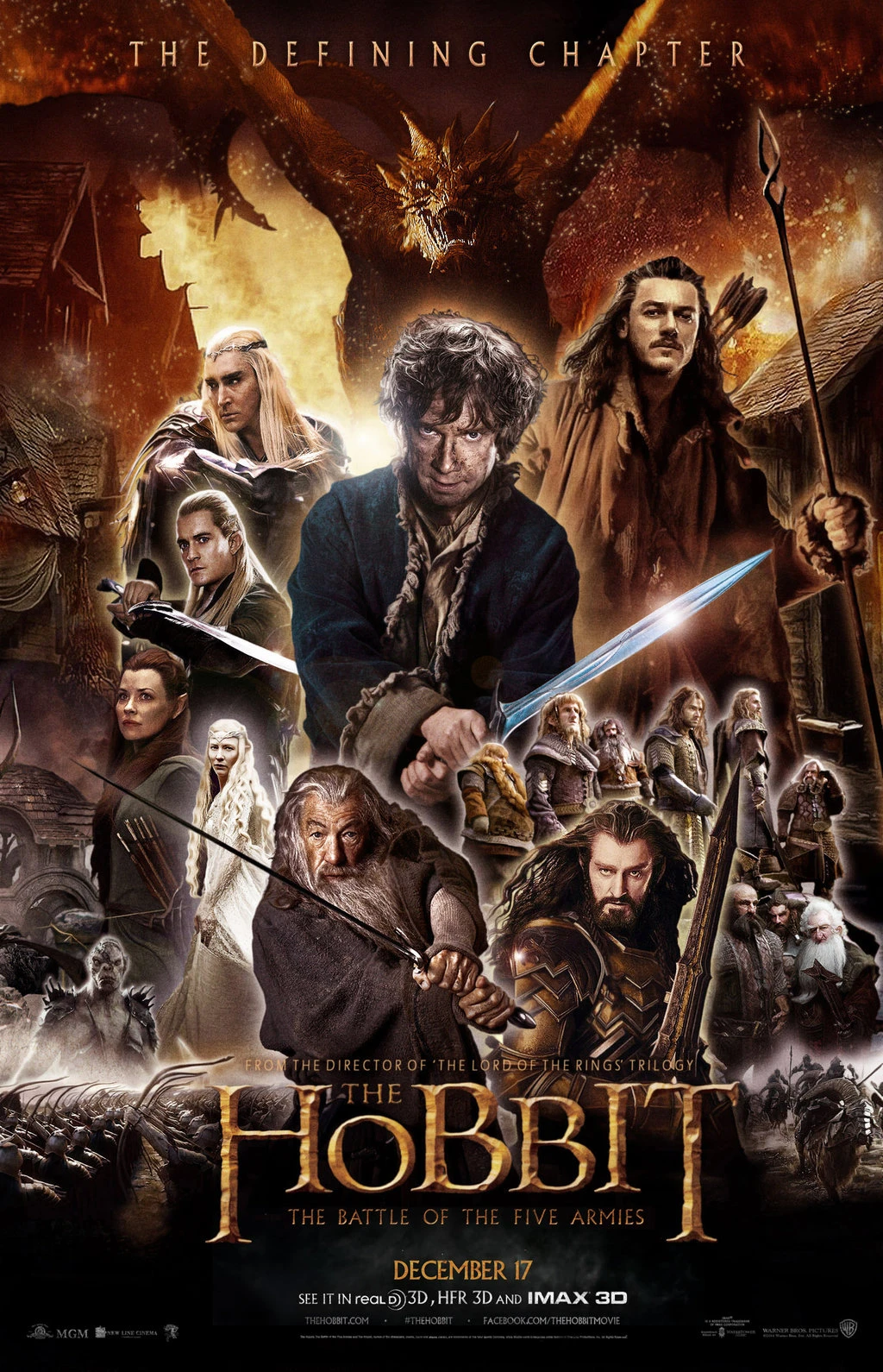 Le Hobbit – La Bataille des Cinq Armées : Affiche du film 4.