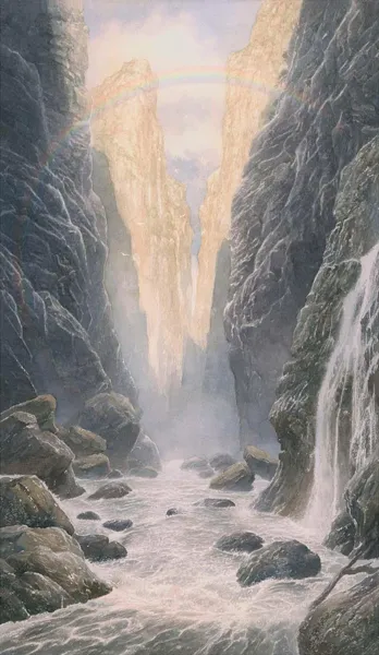 Illustration : The Rainbow Cleft, par Alan Lee.