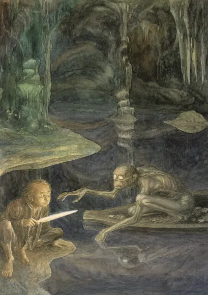 Illustration : Riddles in the dark, par Alan Lee.