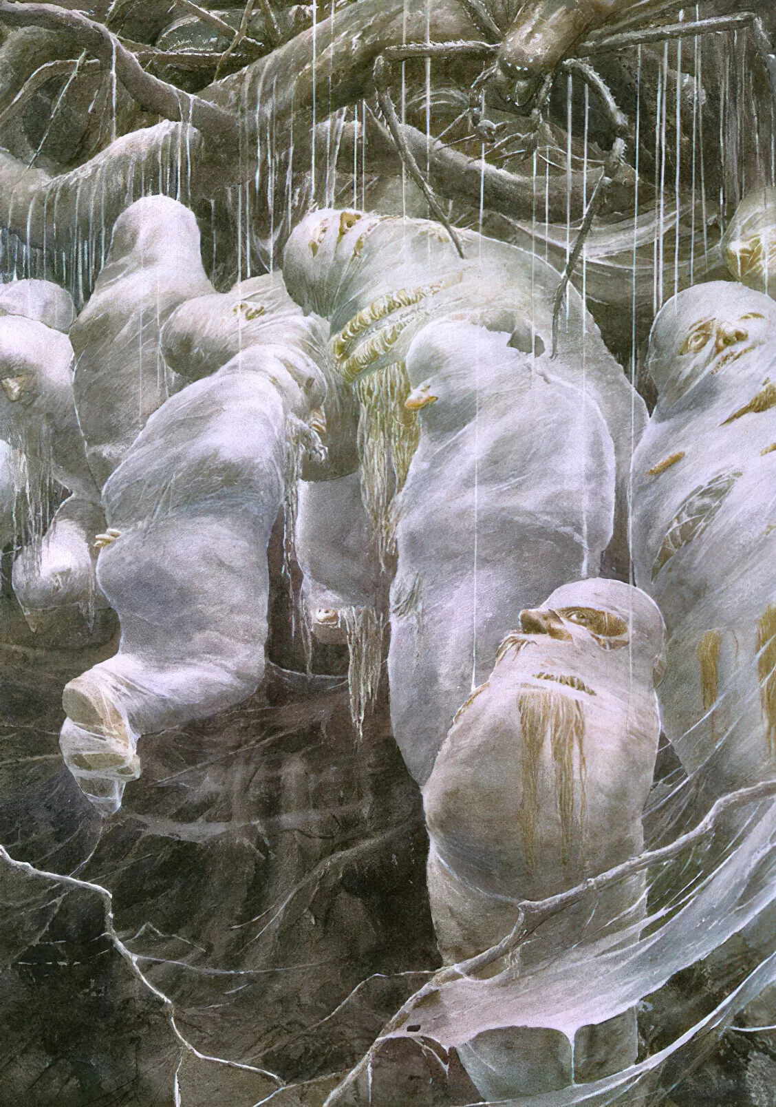 Illustration : Captured by spiders, par Alan Lee.