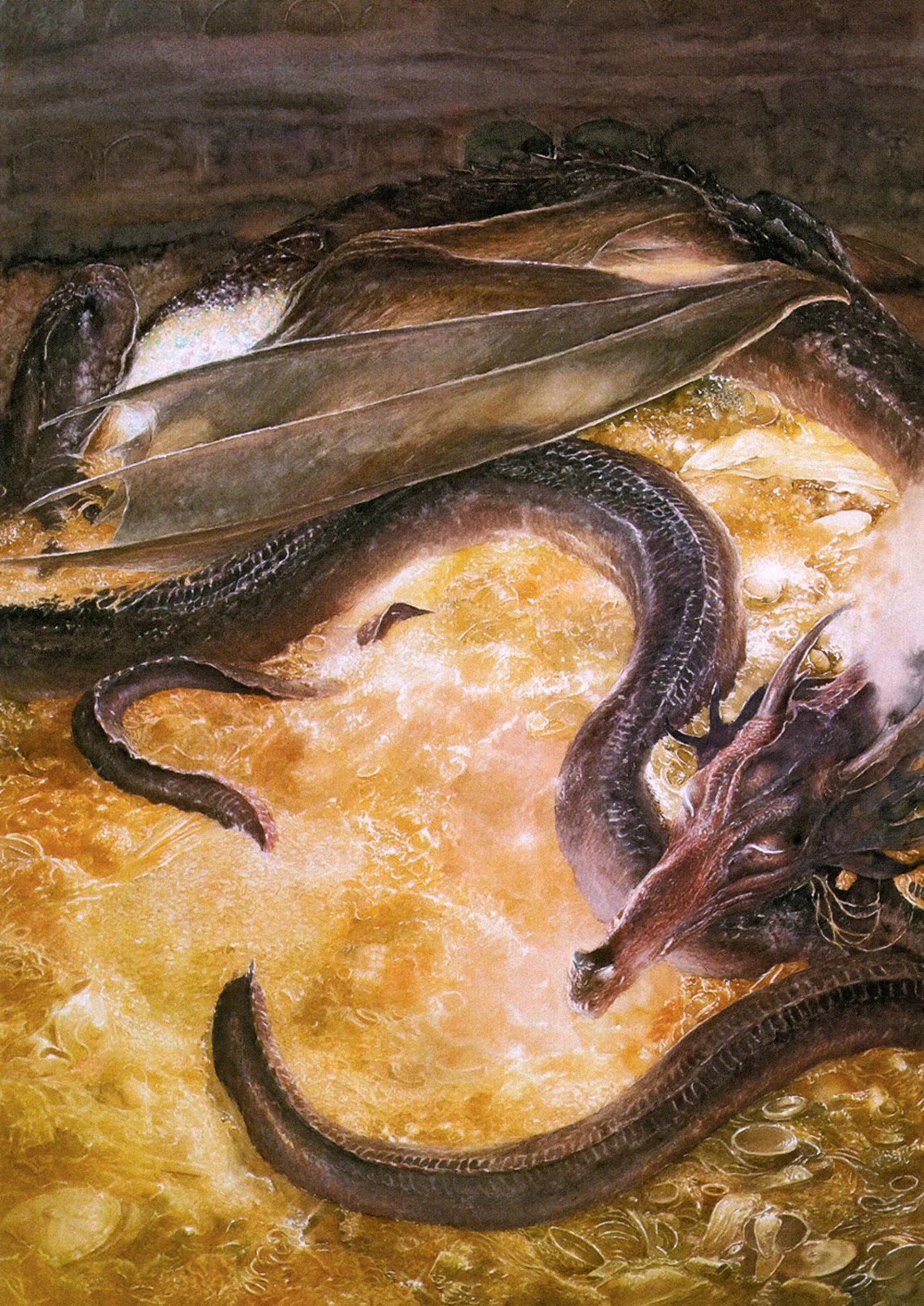 Illustration : A bed of gold, par Alan Lee.