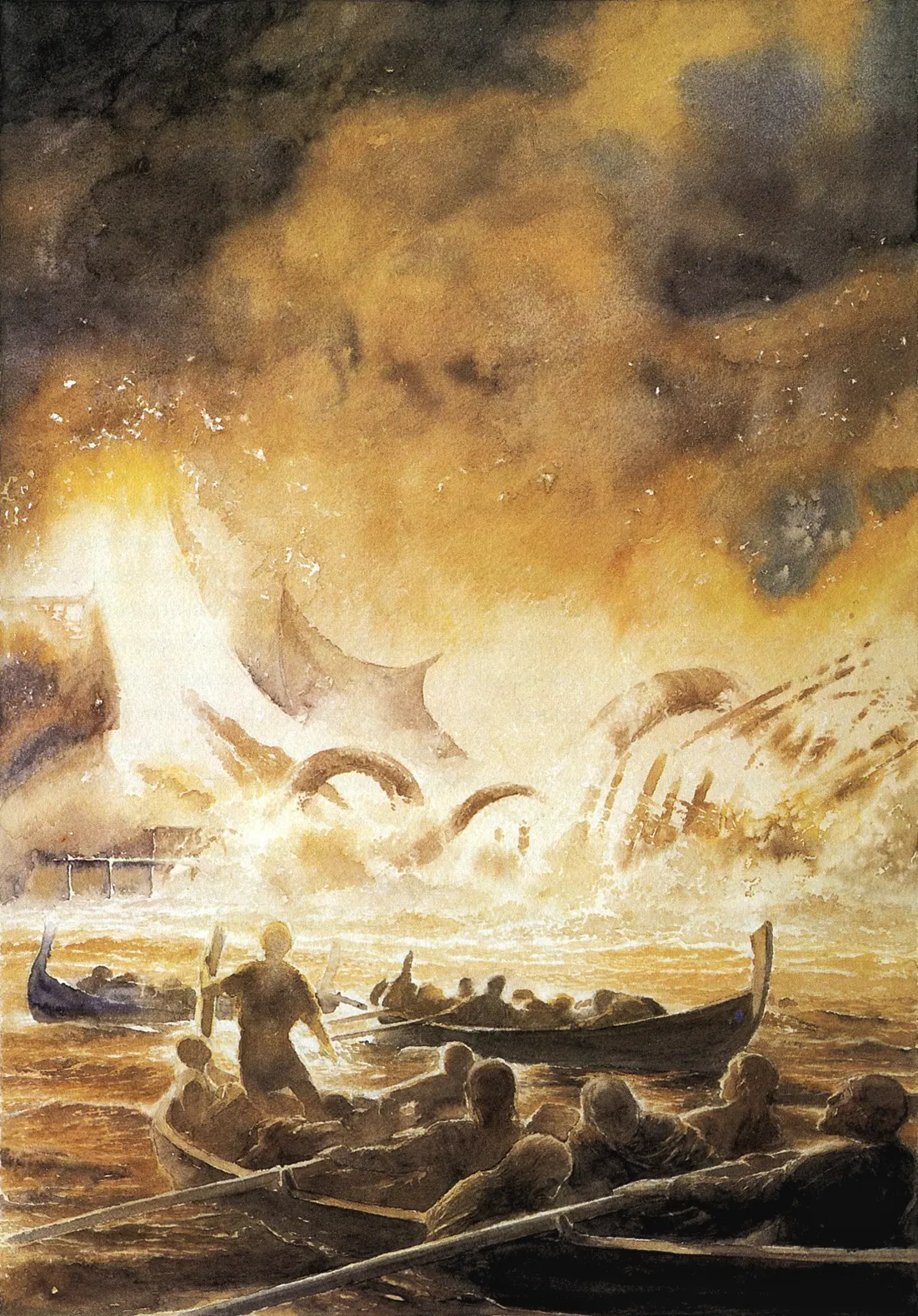 Illustration : Death of Smaug, par Alan Lee.