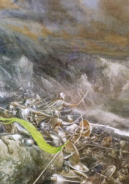 Illustration : The clouds burst, par Alan Lee.