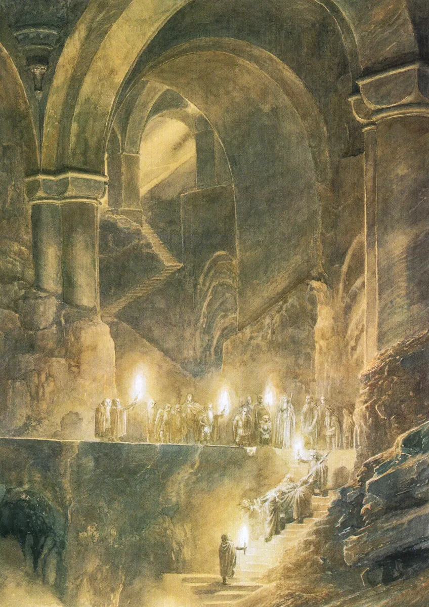 Illustration : Buried under the mountain, par Alan Lee.