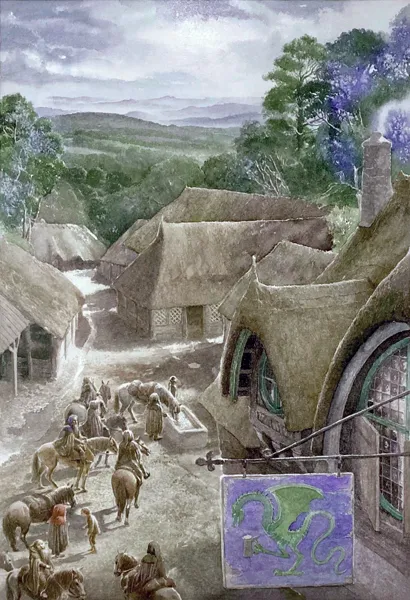 Illustration : The Green Dragon Inn, par Alan Lee.
