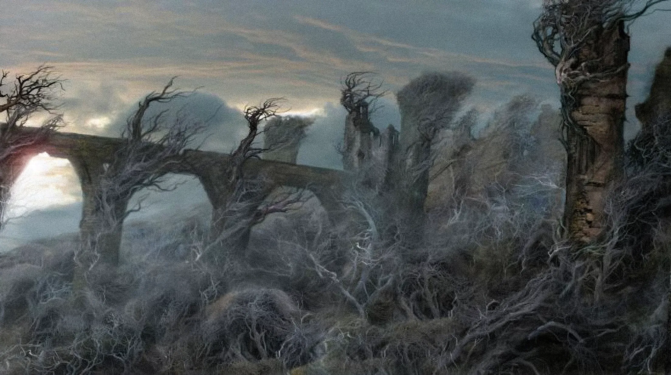 Illustration : Dol Guldur, par John Howe.