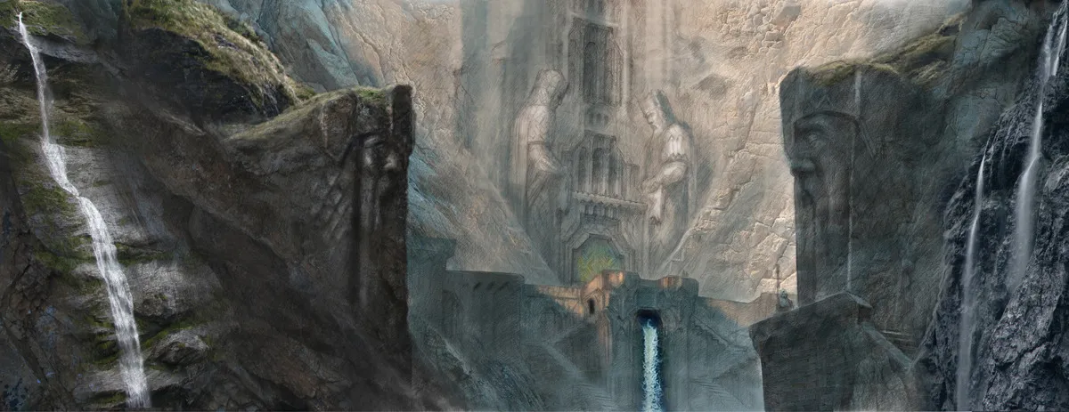 Illustration : Erebor - The Front Gate, par John Howe.