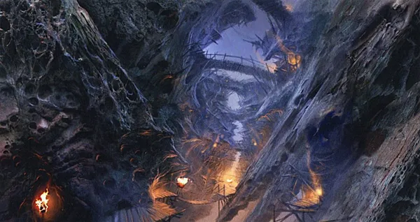 Illustration : Goblin's Town Concept - Bridges, par John Howe.