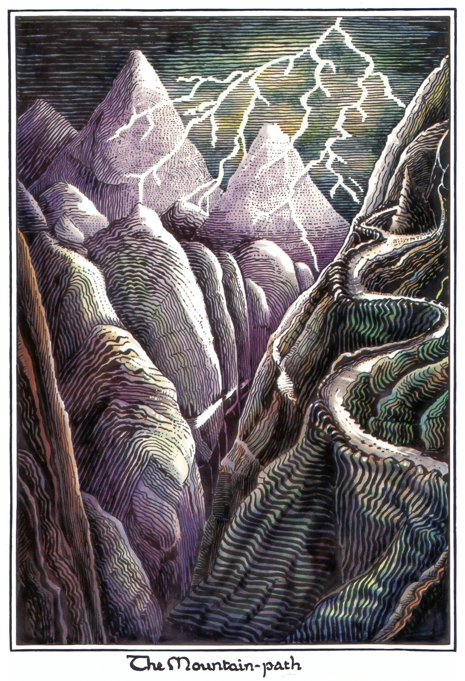 Illustration : The Mountain-path, par J.R.R. Tolkien.