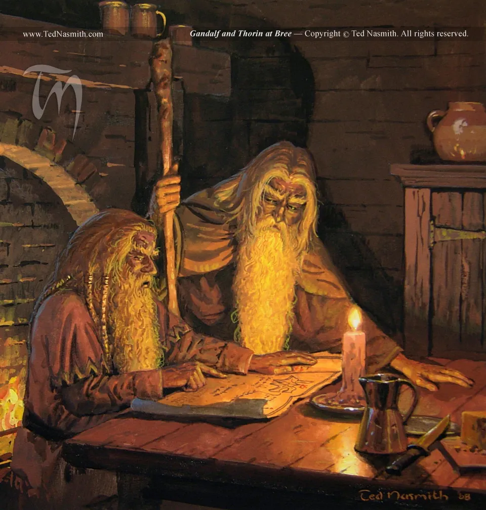 Illustration : Gandalf and Thorin at Bree, par Ted Nasmith.