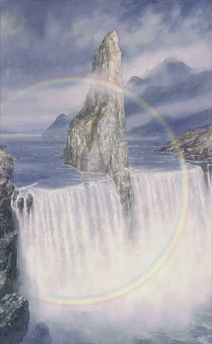 Illustration : The Falls of Rauros, par Alan Lee.
