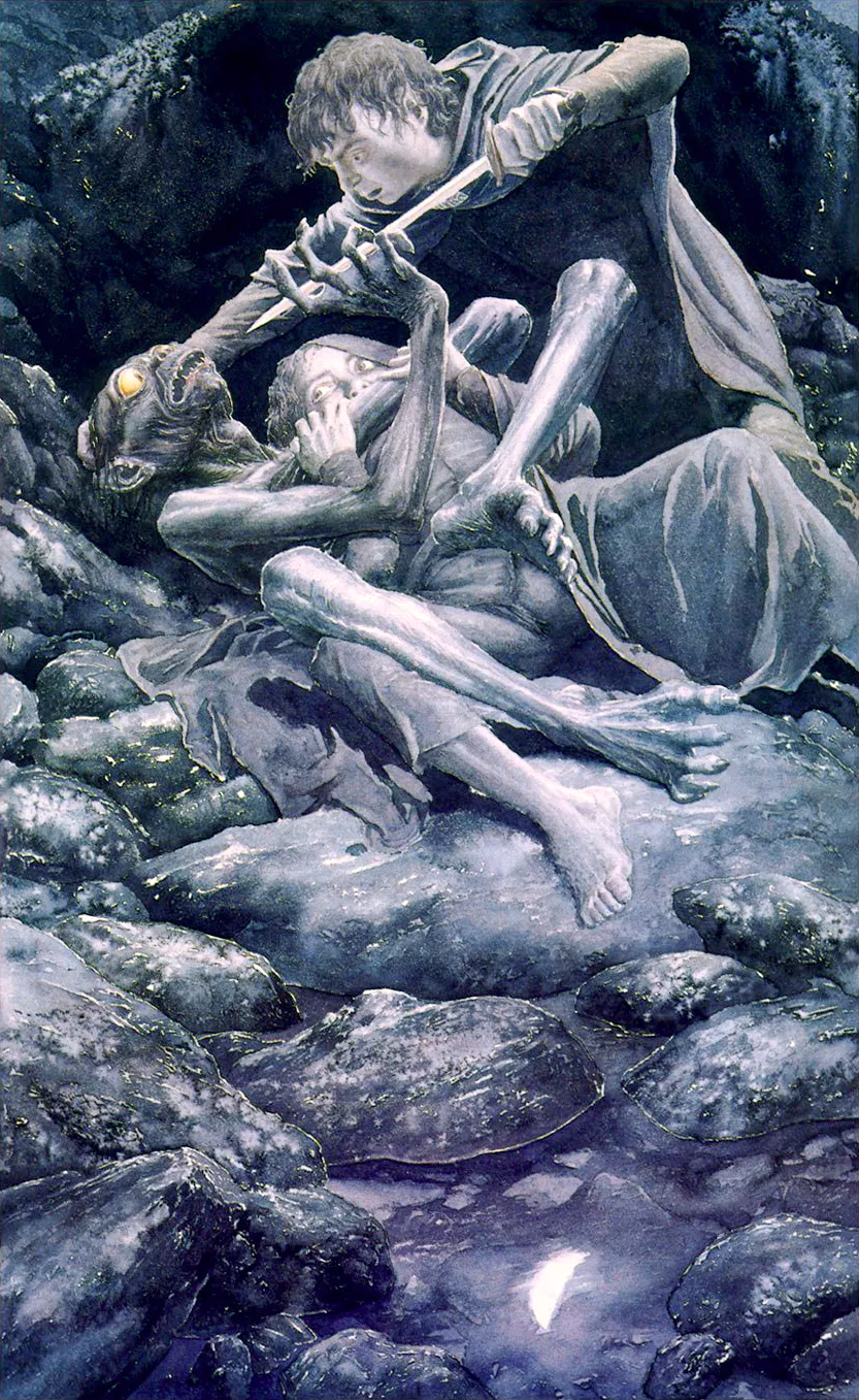 Illustration : The taming of Smeagol, par Alan Lee.