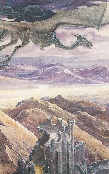 Illustration : A flying ring wraith, par Alan Lee.