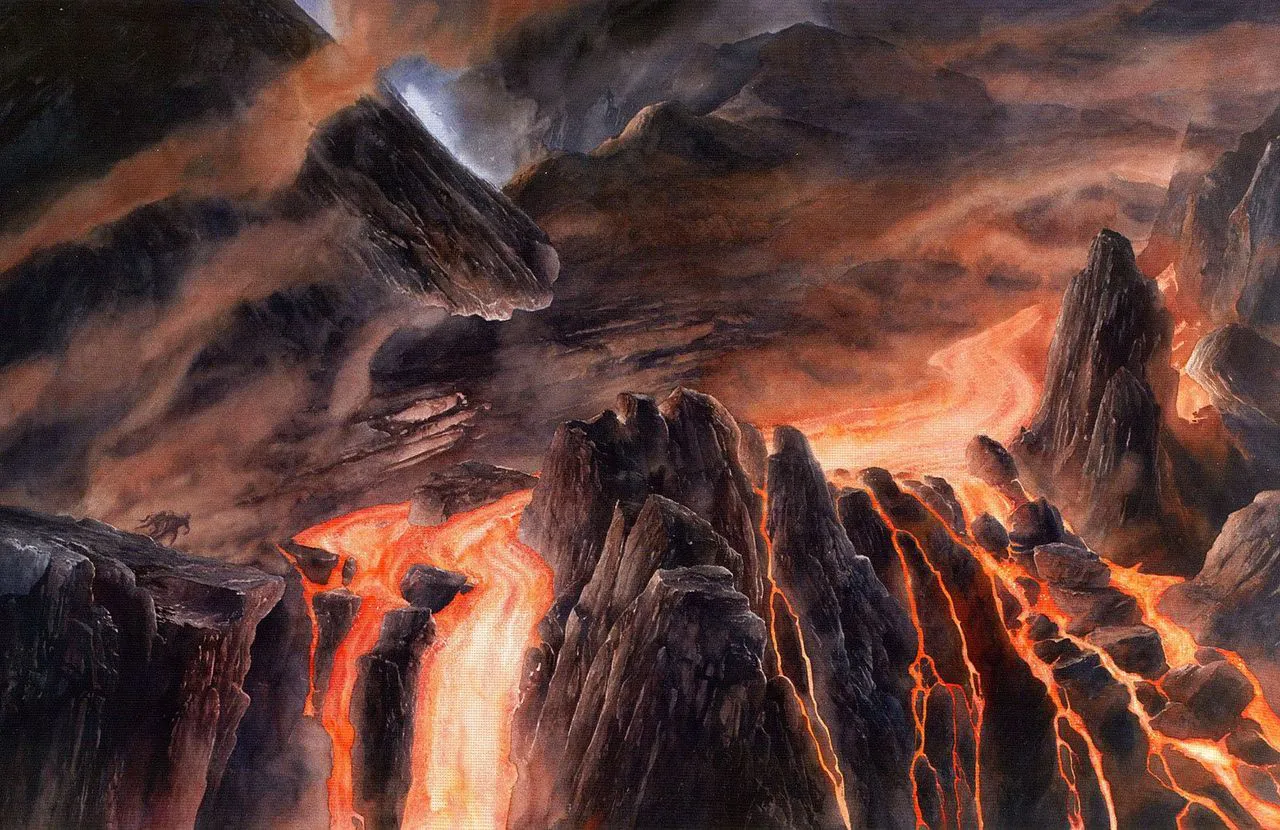 Illustration : Mount Doom, par Alan Lee.