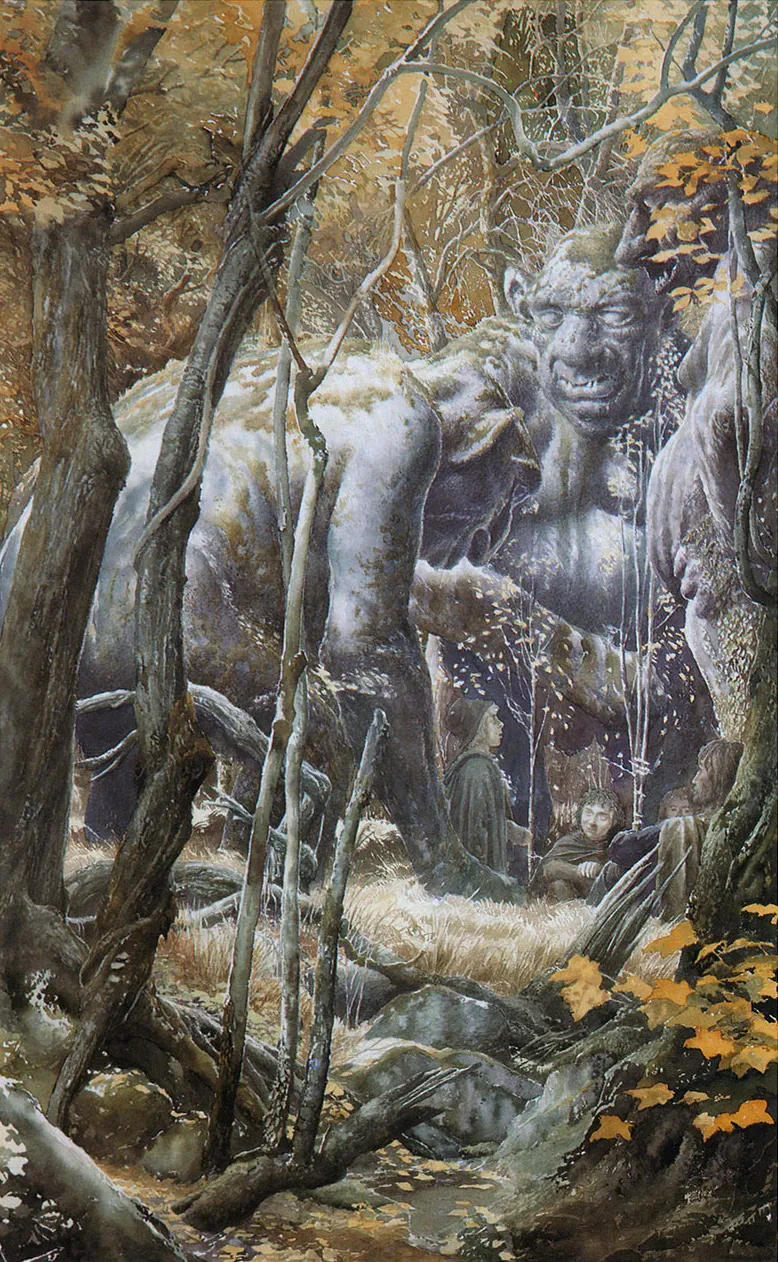 Illustration : The stone trolls, par Alan Lee.