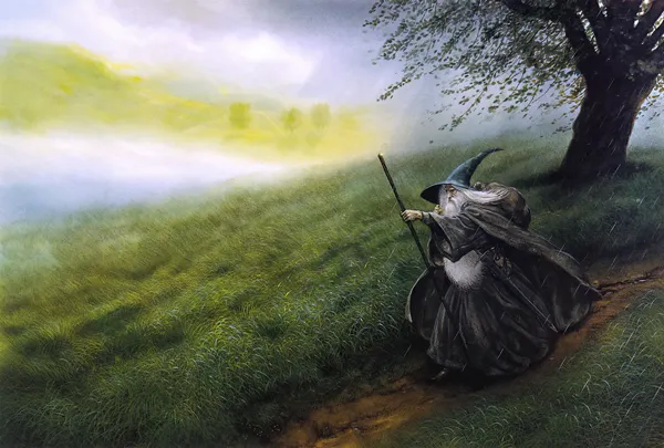 Illustration : Gandalf the Grey, par John Howe.