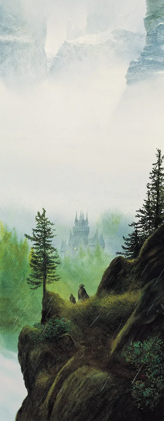 Illustration : Descent into Rivendell, par John Howe.